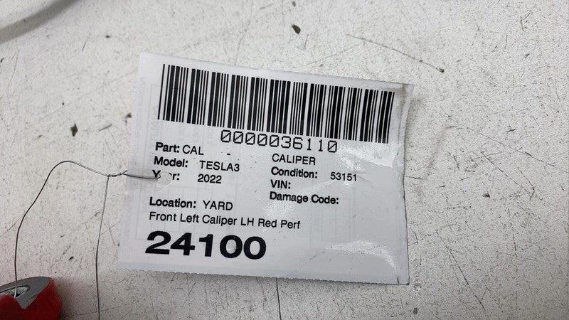 ⭕ 2017-2023 Tesla Model 3 Front Driver Side Performance Brake Caliper Red Left