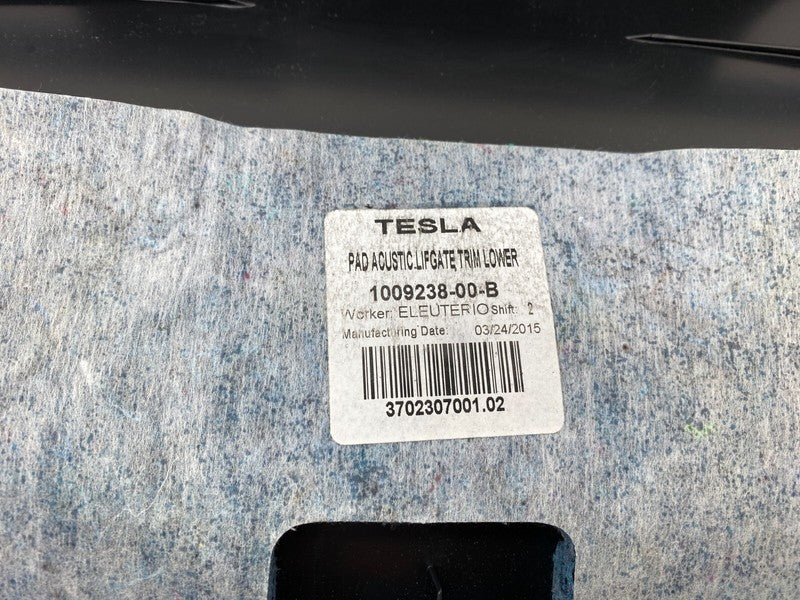 1009238 00 B 12-20 Model S Lower Liftgate Trim & Upper + Left + Right Side Panel 1009238-00-B