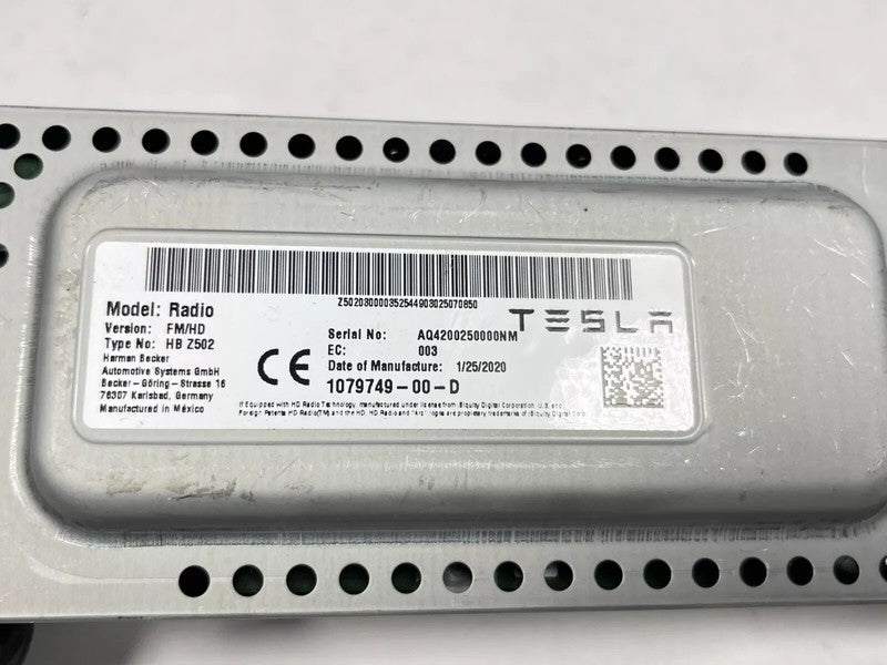 107974900D ⭕ 17-23 Tesla Model 3 Harman Becker Radio Receiver Control Module 1079749-00-D