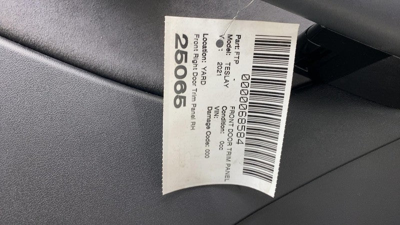 1498461-00-A ⭕ 20-24 Tesla Model Y MY Front Passenger Side Door Panel Trim Card Cover Right