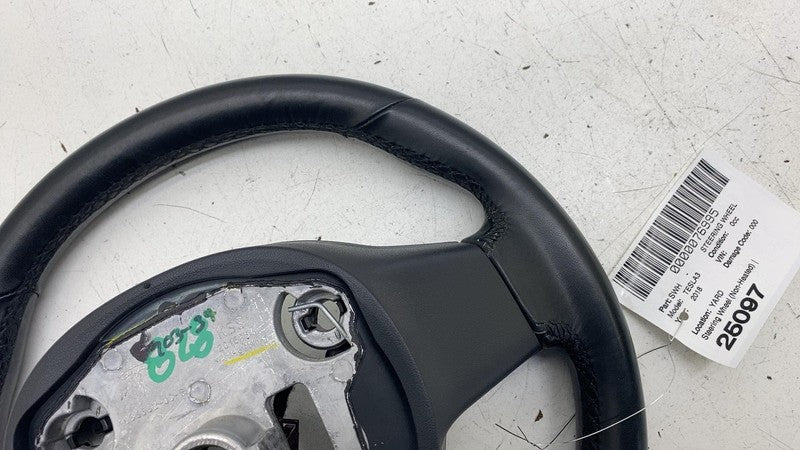 110532400E ⭕ 2017-2020 Tesla Model 3 Steering Wheel Leather Black (Non-Heated) 1105324-00-E
