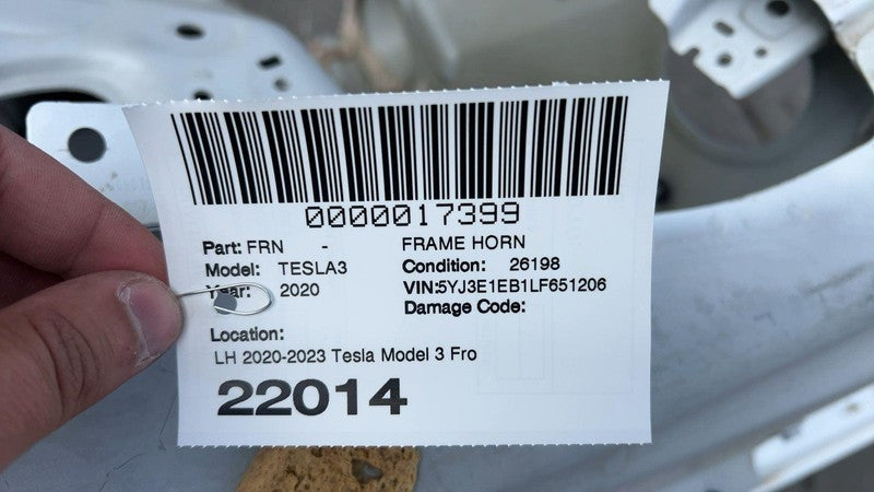 ⭕2017-2020 Tesla Model 3 Front Left Quarter Panel Apron Cut Out Struct