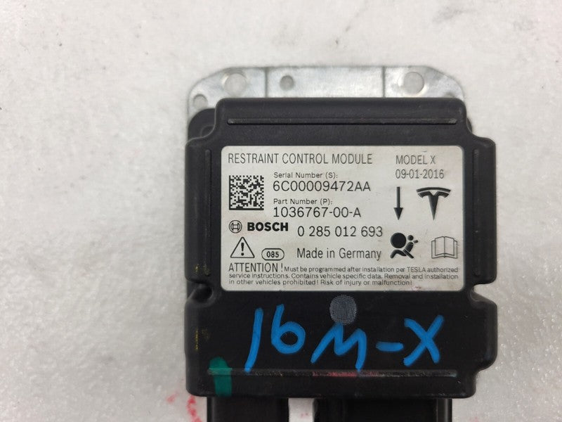 103676700A ⭕ 16-20 Tesla Model X Safety Restraint Control Module (Crash Data) 1036767-00-A