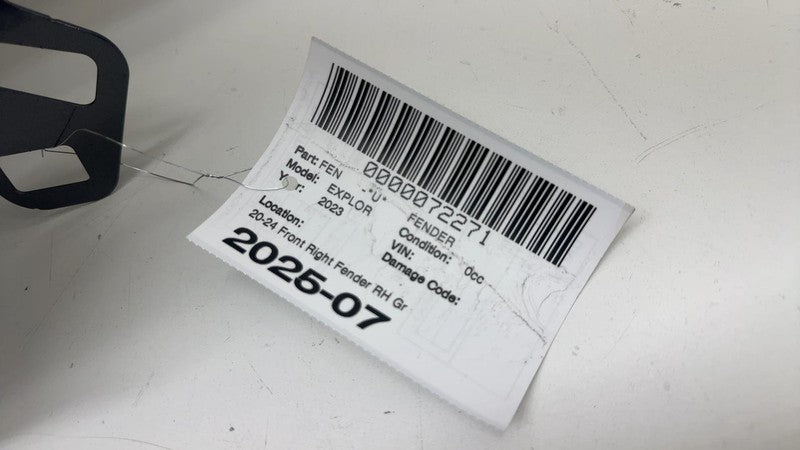 ⭕ 2020-2024 Ford Explorer Front Passenger Side Fender Shell Panel Right RH Gray