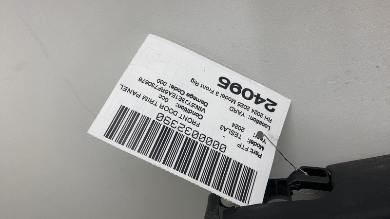 ⭕ 2024 2025 Tesla Model 3 Front Passenger Highland Door Panel Trim Car