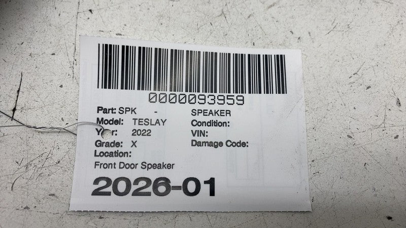 ⭕20-24 Model Y Front Left or Right Door Audio System Woofer Speaker 10