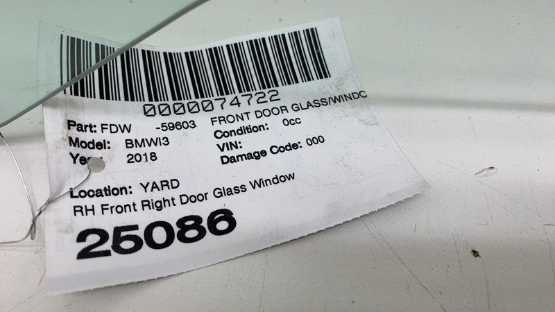 E6 43R-007951 ⭕2014-2020 BMW i3 I01 Front Passenger Side Door Window Glass Right E6 43R-007951