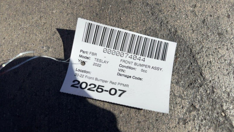 ⭕ 2020 2021 2022 Tesla Model Y Front Bumper Cover Red - PPMR