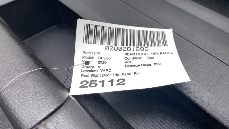 6QX566X9AD ⭕ 2019-2023 Ram 3500 Rear Right Interior Door Panel Trim Cover Black 6QX566X9AD