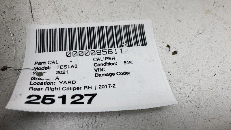 ⭕ 2017-2025 Tesla Model 3 Rear Right Caliper + Brake Hose Line BASE 10