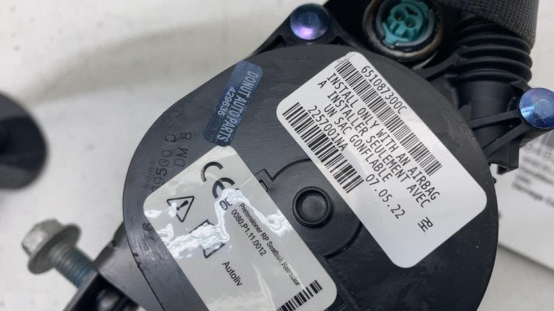 PT00002488 K 2022-2024 Rivian R1T R1S Front Passenger Side Seat Belt Retractor Right Assembly