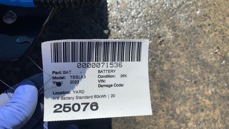 1666968 99 C ⭕ 23-25 Model 3 M3 LFP Standard Range Battery Pack 400VDC 60kWh RWD 1666968-99-C