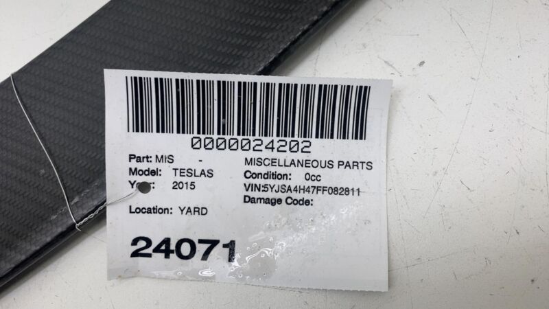 102317900C 2012-2020 Tesla Model S MS Rear Trunk Liftgate Lid Spoiler Wing Carbon Fiber OEM