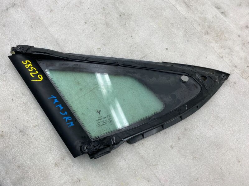 E6 43R-008010 2012-2021 Tesla Model S MS Rear Passenger Side Quarter Window Glass Right RH OEM