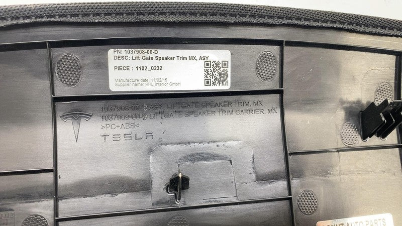 103790800D ⭕ 2016-2020 Tesla Model X Rear Liftgate Speaker Trim Carrier Assy 1037908-00-D