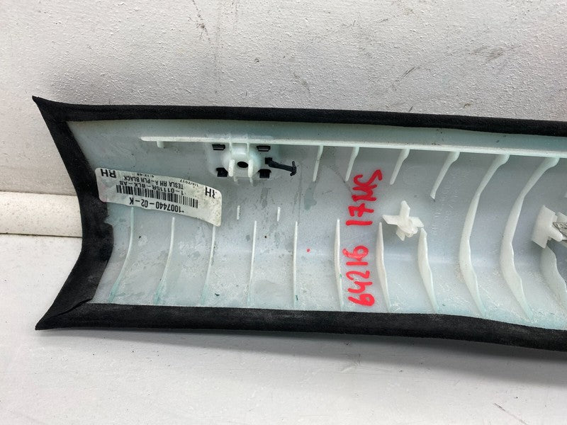 100483300A 12-20 Model S Front Right A-Pillar Upper Trim Cover Panel + Speaker 1002440-02-K