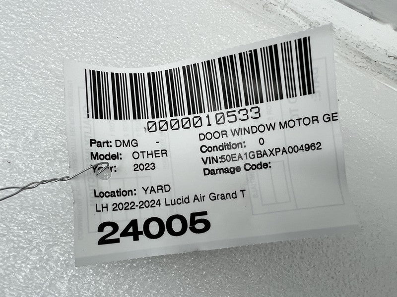 P11-C67030-04 ⭕ 22-24 Lucid Air Rear Left Driver Window Regulator & Motor Assy P11-C67030-04