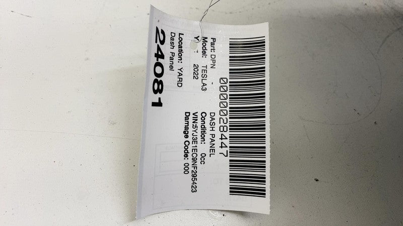 1077823-00-G ⭕ 2017-2023 Tesla Model 3 Y Dashboard Instrument Panel Base & Premium Assembly