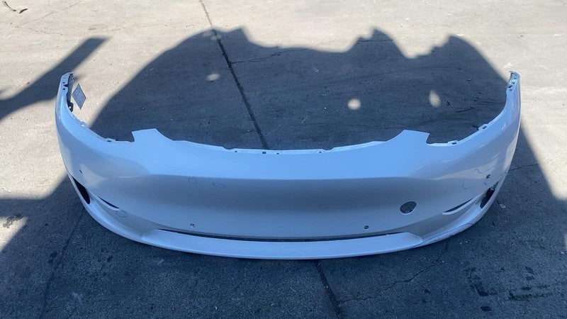 2020-2023 Tesla Model Y MY Front Bumper Cover w/ Park Sensor Holes White - PPSW