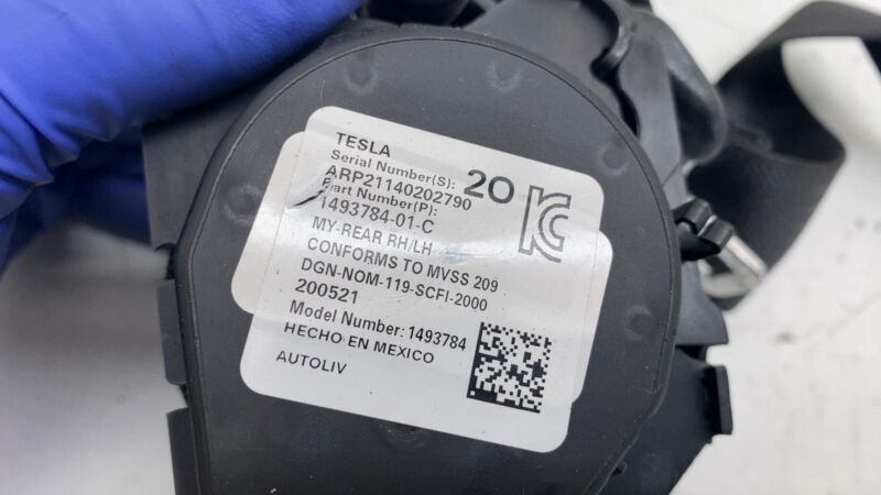 149378401C ⭕ 20-23 Model Y MY Rear Left or Right 2nd Row Seat Belt & Retractor 1493784-01-C