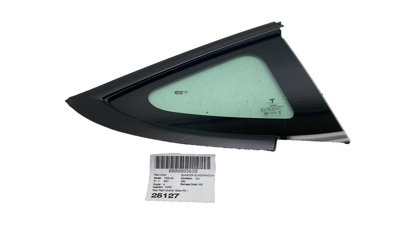⭕ 21-23 Model 3 M3 Rear Passenger Corner Window Quarter Glass Right 15