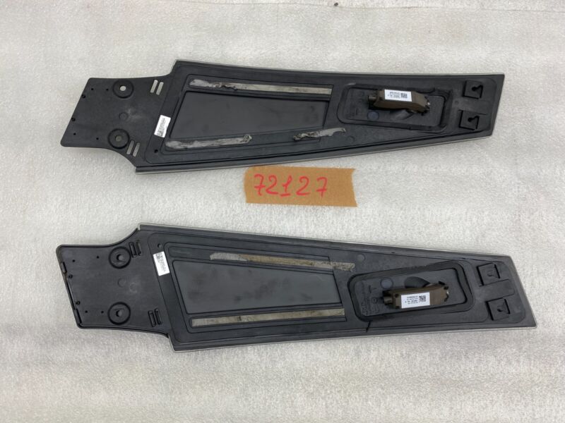 2016-2020 Tesla Model S MS PAIR Left & Right B-Pillar Glass Applique with Camera