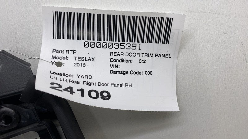 ⭕16-20 Tesla Model X Rear Right Interior Door Panel Trim Card Cover 10