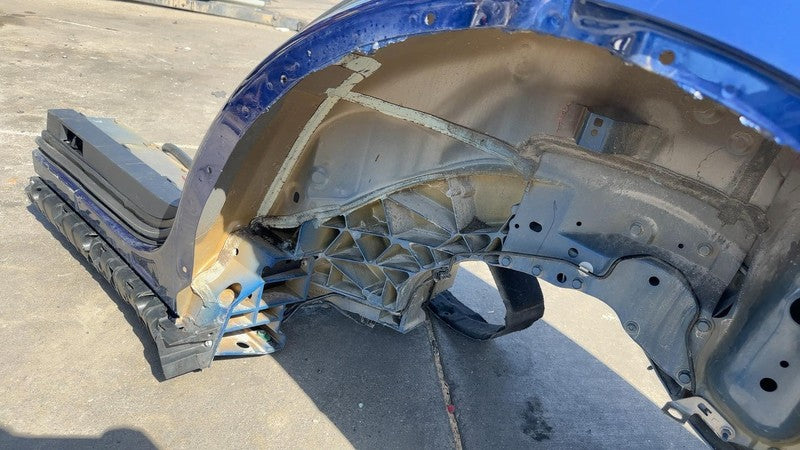 ⭕ 16-20 Tesla Model X Rear Quarter Fender Frame Panel Cut Out Left Blue - PPSB
