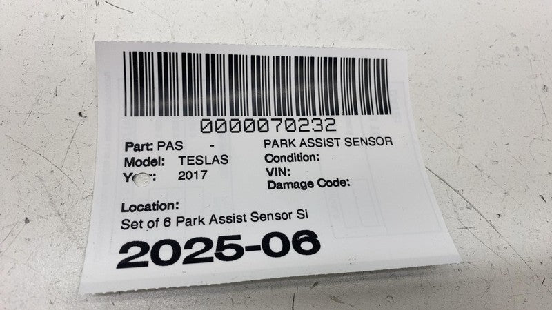 109961200A ⭕16-20 Model S Set of 6 Park Assist Sensor Silver PMSS 1100297-00-A/1099612-00-A
