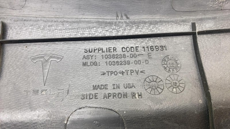 2016-2020 Tesla Model X MX Front Passenger Side Underhood Apron Trim C