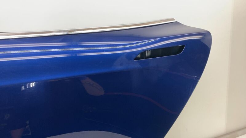 2012-2015 Tesla Model S MS Rear Driver Side Door Shell Panel Left LH Blue - PPSB