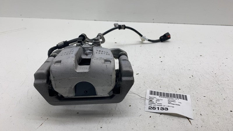 ⭕ 17-25 Tesla Model 3 M3 Rear Left Caliper w/ Brake Hose Line BASE 104