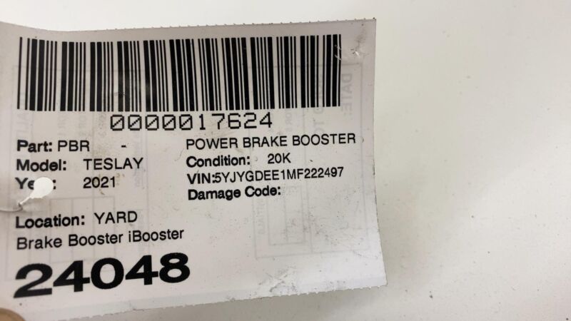 118867100A 2020-2024 Tesla Model Y iBooster Power Brake Booster Master Cylinder Reservoir