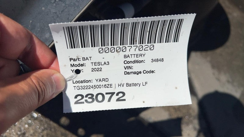 1666968 99 C ⭕ 22-25 Model 3 M3 LFP Standard Range Battery Pack 400VDC 60kWh RWD 1666968-99-C
