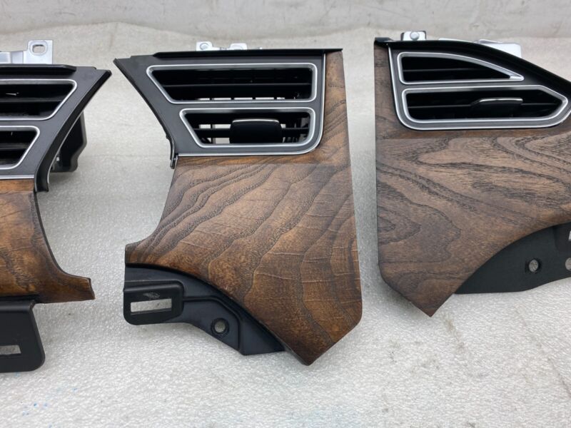 2012-2021 Tesla Model S SET of Dash A/C Air Vent Dashboard Trim Cover Woodgrain