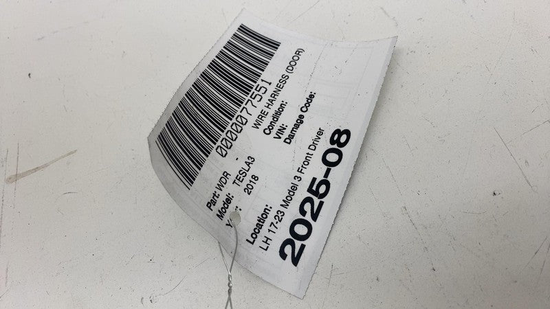 1067957-00-E ⭕ 2017-2019 Tesla Model 3 Front Left Door Wiring Harness Cable Wire 1067957-00-E