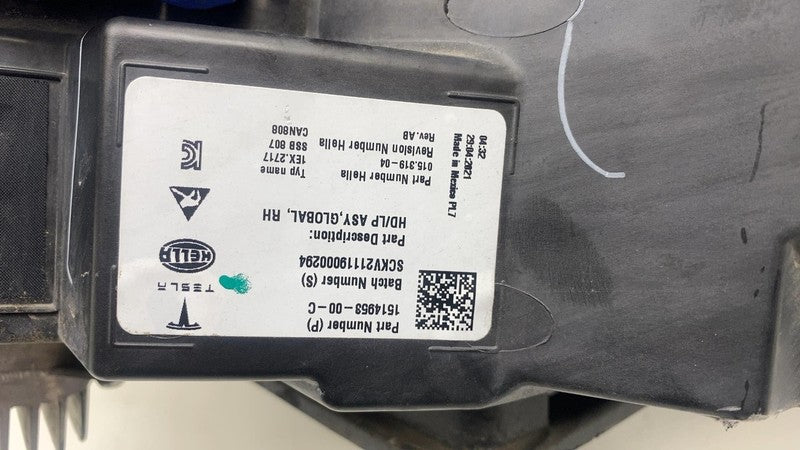 151495300C ⭕ 21-23 Tesla Model Y 3 Front Right Headlight Projector Headlamp RH 1514953-00-C