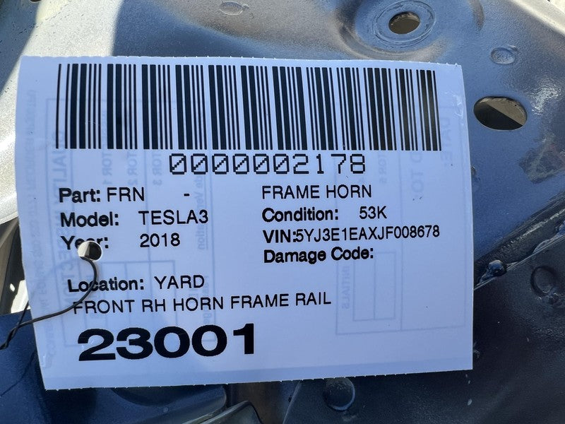 ⭕ 2017-2023 Tesla Model 3 Front Passenger Side Quarter Panel Cut Out Frame Right