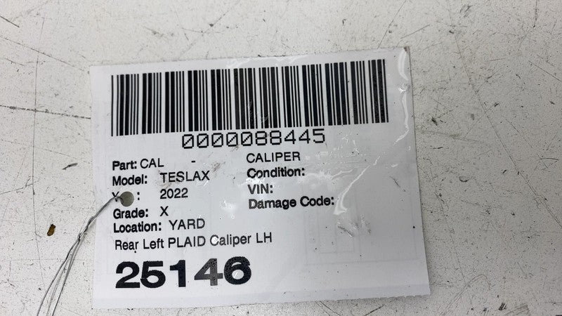 ⭕ 2021-2025 Tesla Model X Rear Caliper w/ Brake Hose Line Left LH 1420