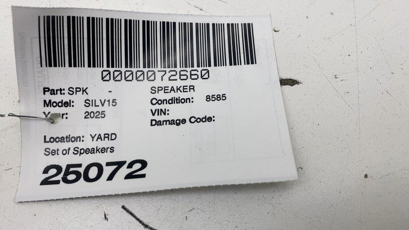 84664540 ⭕ 2025 Silverado 1500 SET of Front & Rear Door Audio Speaker 84664540/84577107