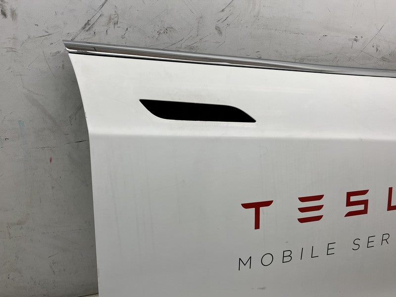 ⭕ 12-15 Tesla Model S Front Passenger Door Panel Right Silver - PMSS (Wrapped)
