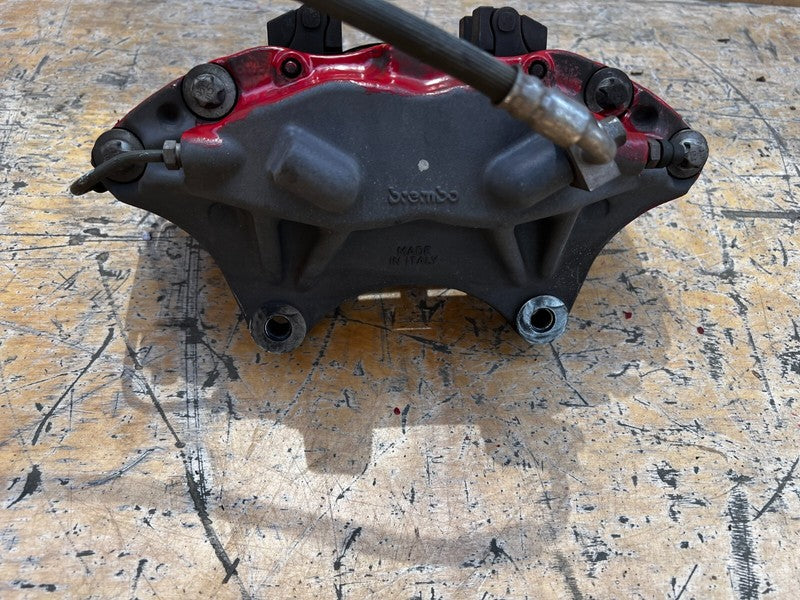 ⭕ 2012-2020 Tesla Model S Front Driver Side Caliper Red w/ Brake Hose