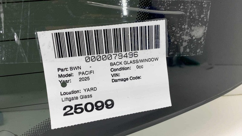 E1 43R-001956 ⭕2017-2025 Chrysler Pacifica Rear Tailgate Liftgate Back Window Glass 68227744AD