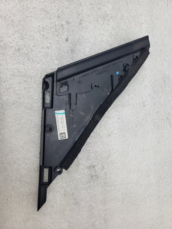 103490899E ⭕ 16-20 Model X Front Left Door Quarter Applique Corner Glass Cover 1034908-99-E