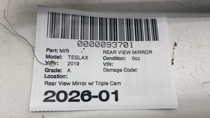 ⭕ 16-20 Model X MX Front Windshield Rear View Mirror Triple Camera 108