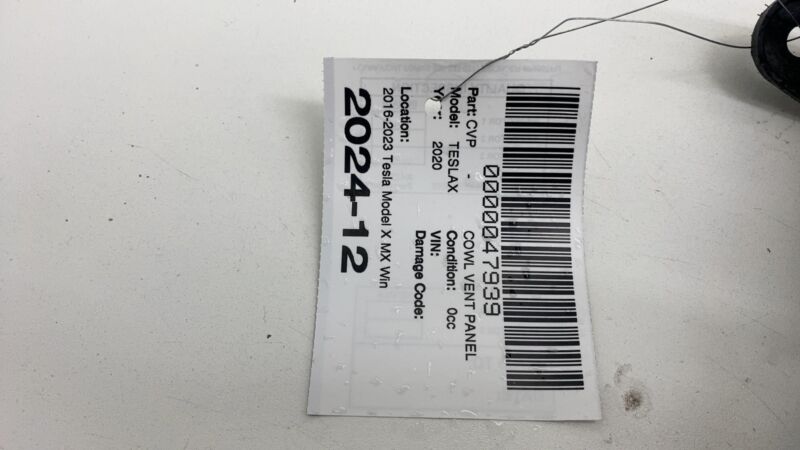 103624500E 2016-2020 Tesla Model X MX Windshield Cowl Screen Trim Cover Panel Assembly OEM