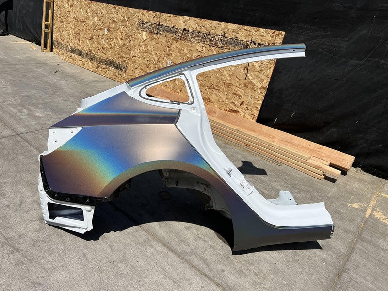 ⭕ 21-23 Tesla Model 3 Rear Right Quarter Panel Structural Frame Cut White - PPSW
