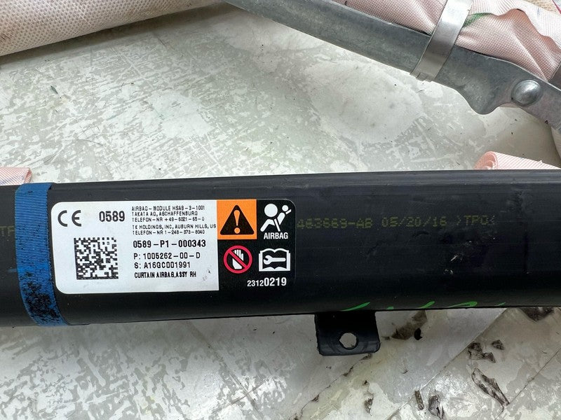⭕ 2012-2020 Model S Passenger Side Roof Curtain Safety Airbag Right 10