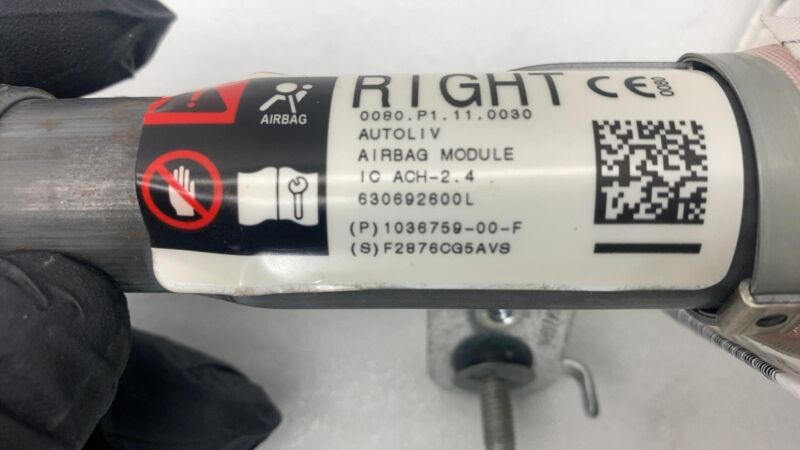 1036759-00-F ⭕16-23 Tesla Model X Front Right 1st Row Roof Curtain Airbag Module 1036759-00-F