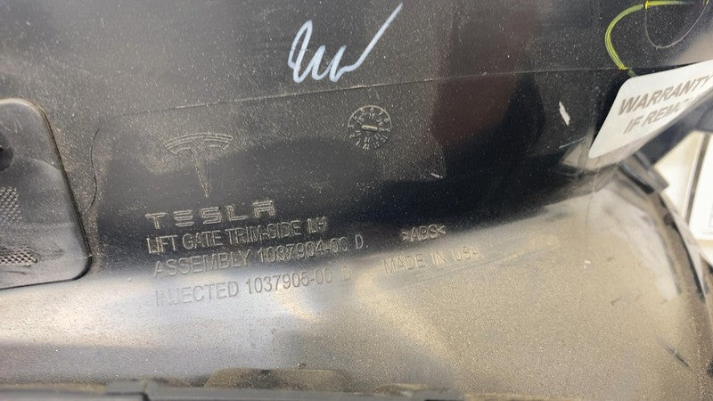 103790400D ⭕ 2016-2020 Tesla Model X Rear Side Liftgate Trim Cover Panel Left 1037904-00-D